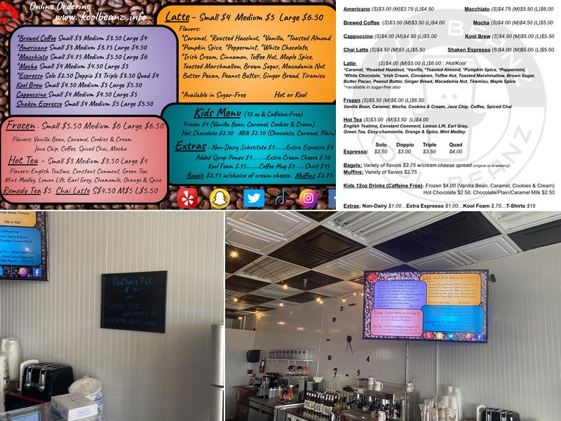 Kool Beanz Menu