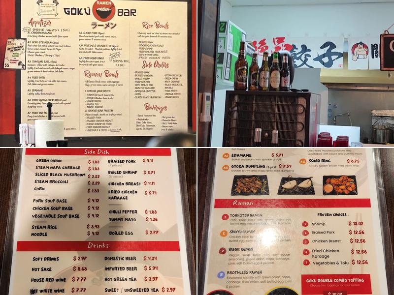 Gokū Ramen Bar Menu