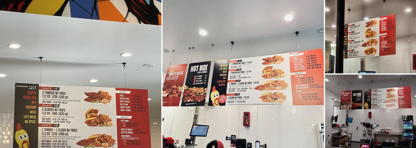 Dave's Hot Chicken Menu