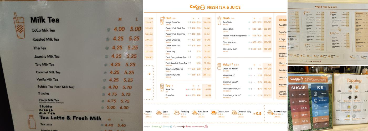 CoCo Bubble Tea - San Gabriel Menu