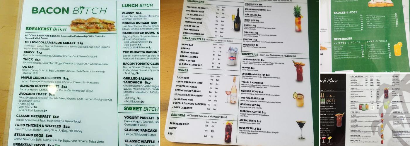 Bacon Bitch Menu