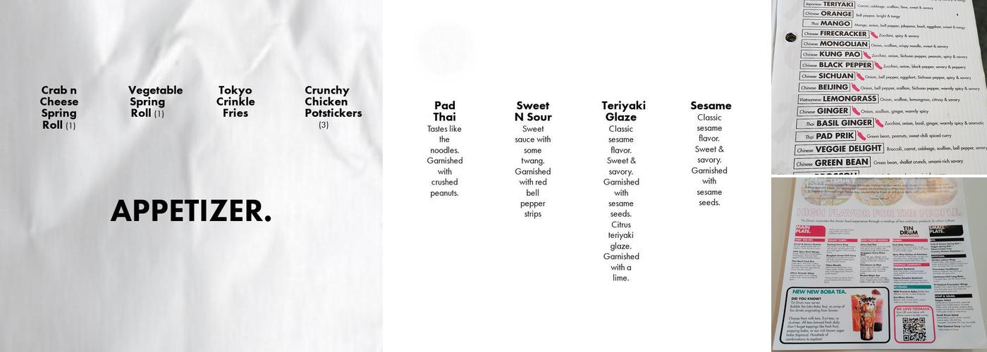 Tin Drum Asian Kitchen - Pooler Menu
