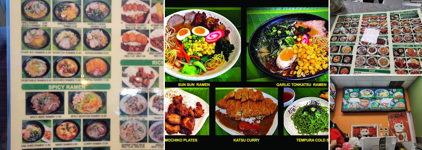 Sun Sun Ramen and Curry Menu