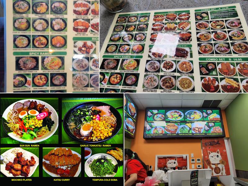 Sun Sun Ramen and Curry Menu