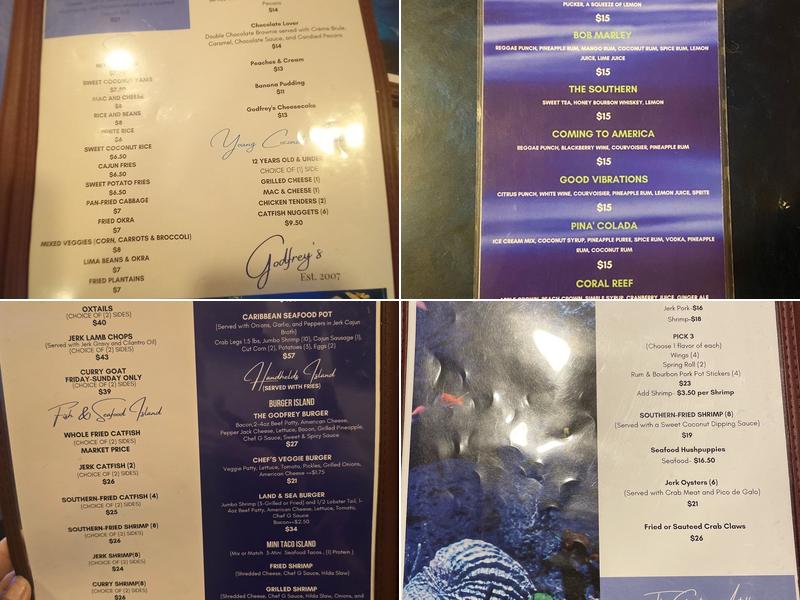 Godfrey's Flagship Menu