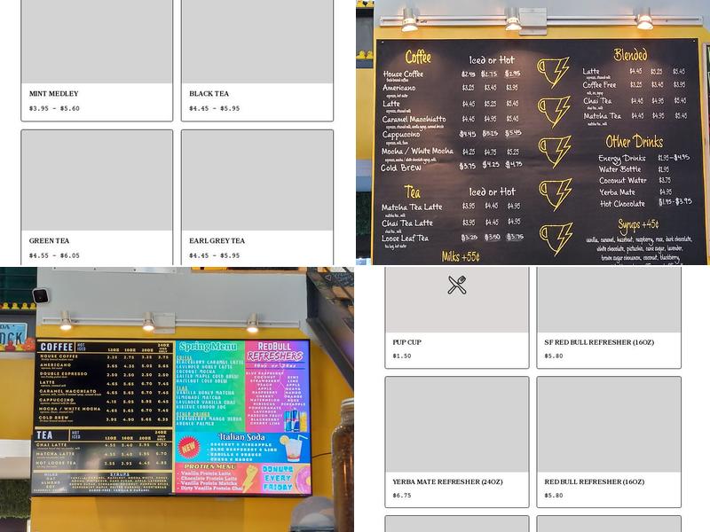 Buzzed Coffee Menu