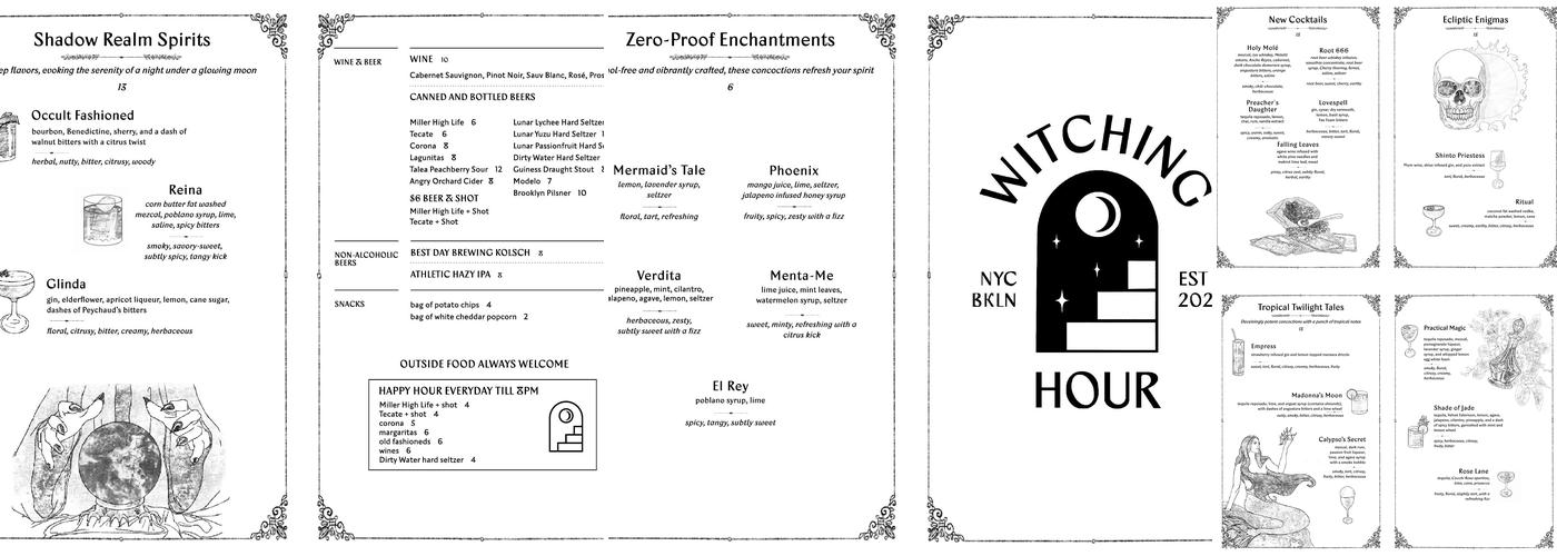 Witching Hour Menu
