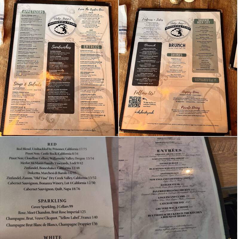 Salty Mary's Oyster Bar and Tavern, Westlake Menu, Reviews (109