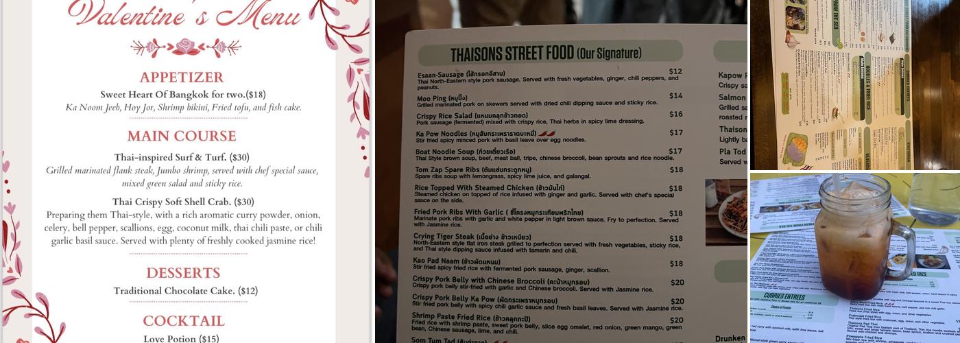 Thaisons Menu