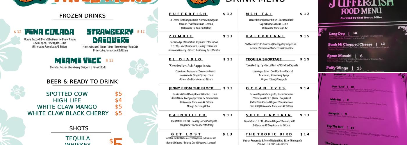 Pufferfish Menu