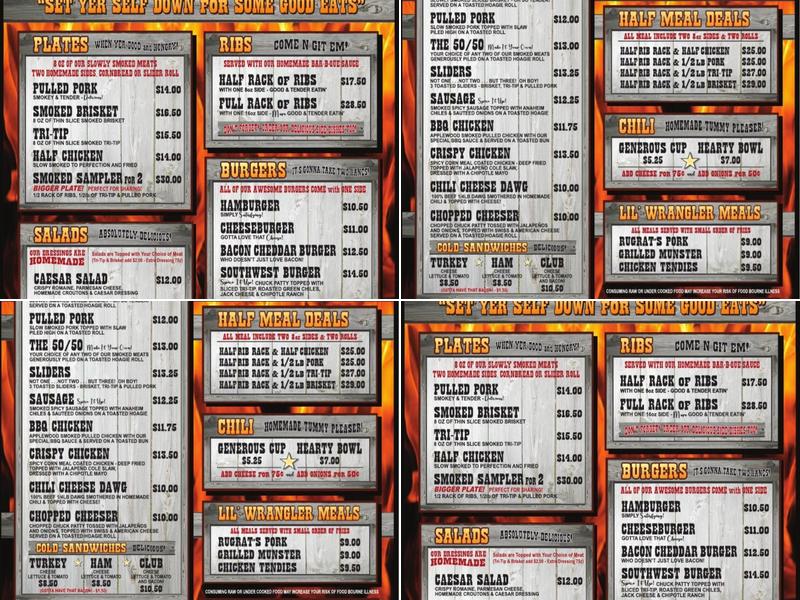 Up In Smoke Bar-B-Que Menu