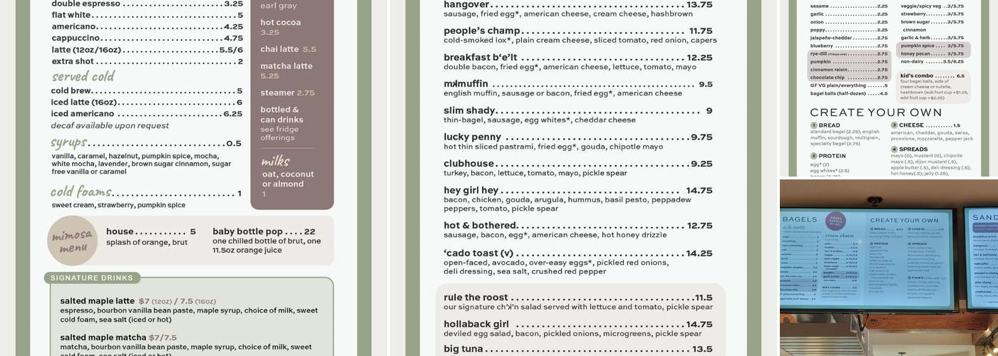 bkd Bagels Menu