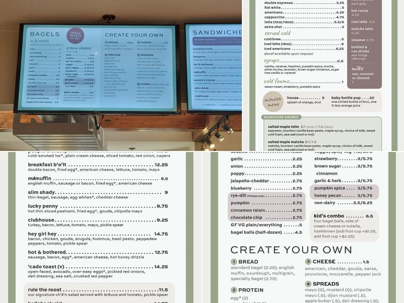 bkd Bagels Menu