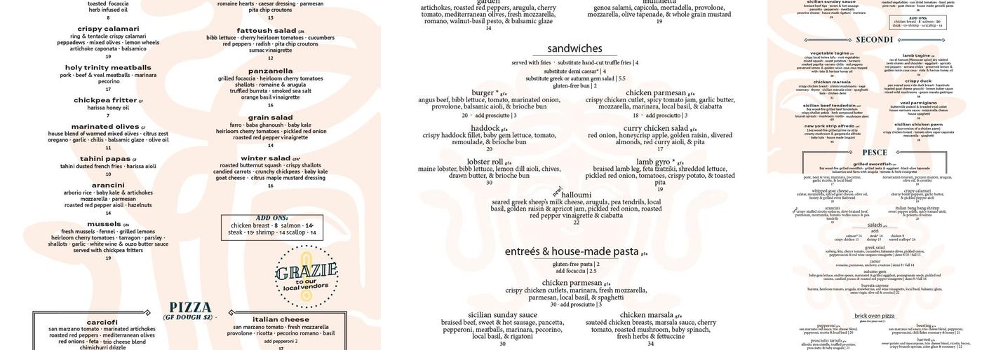 Sicilian Table Menu