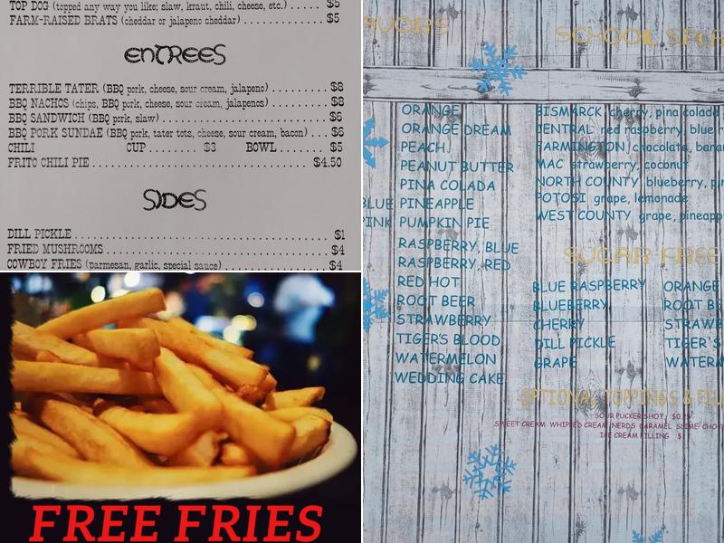 Cowboy Shiver Shack Menu