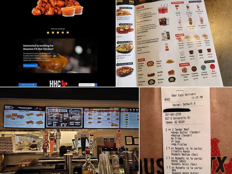 Houston TX Hot Chicken Menu