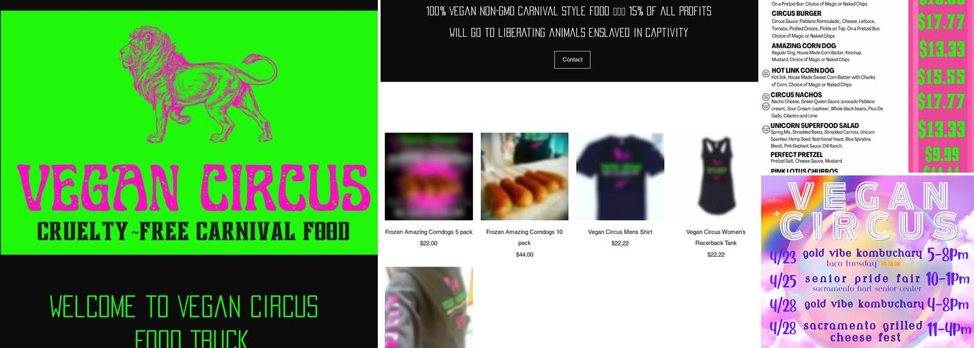 Vegan Circus Menu