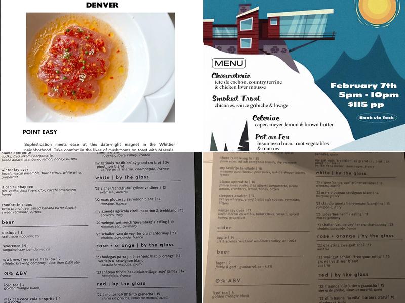 Point Easy Denver Menu