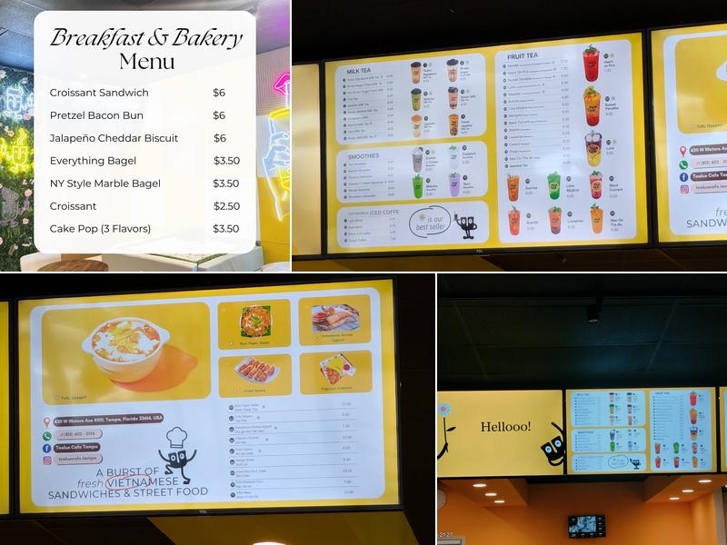 Tealux® Cafe - Tampa Menu