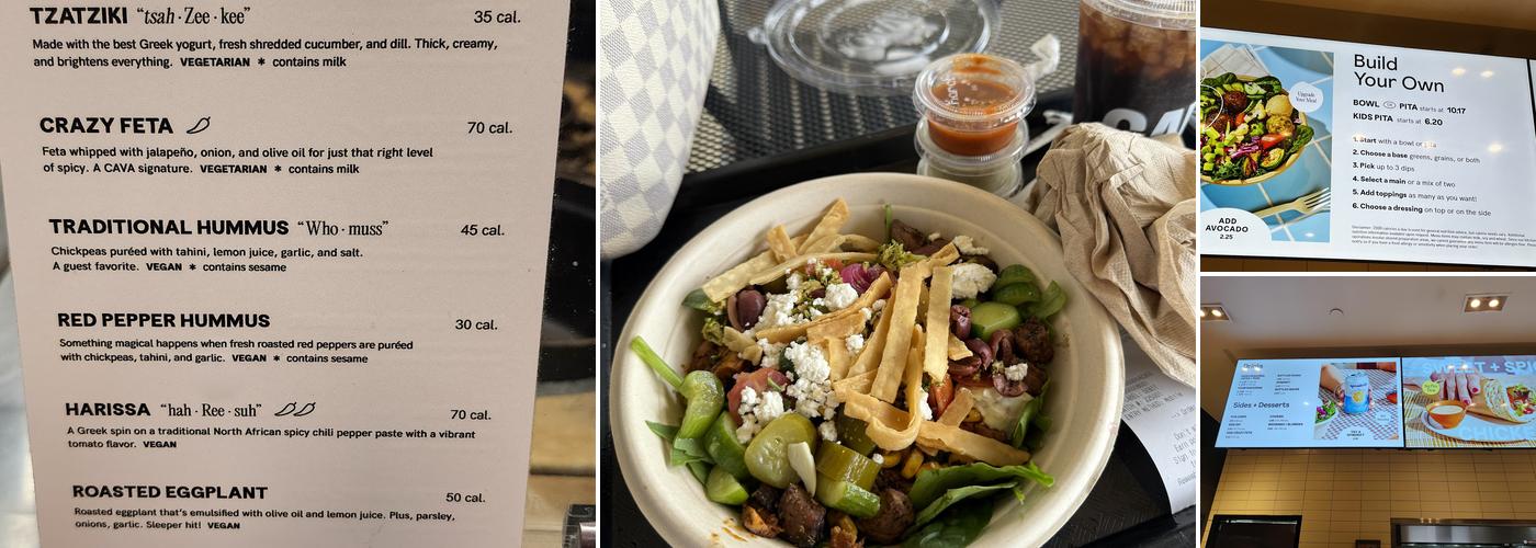 CAVA Menu