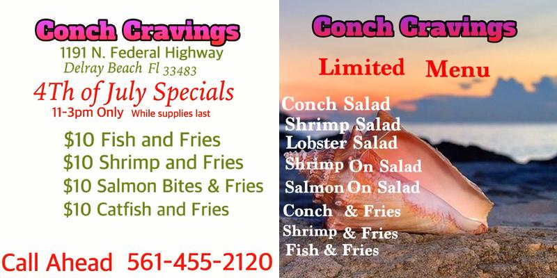 Conch Cravings & More Menu