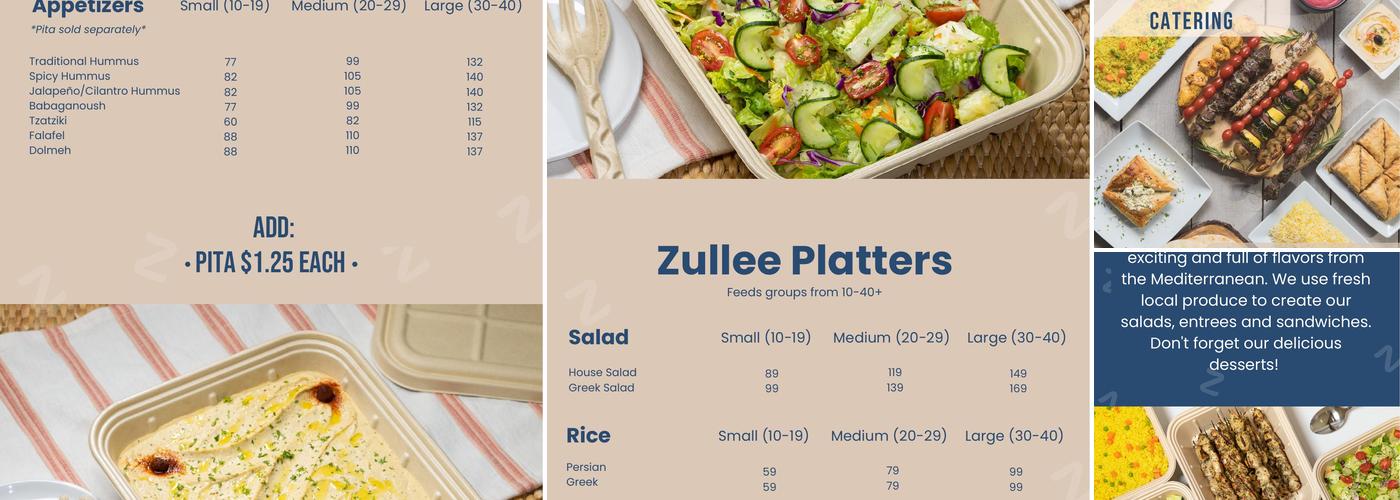 Zullee Mediterranean Grill Menu