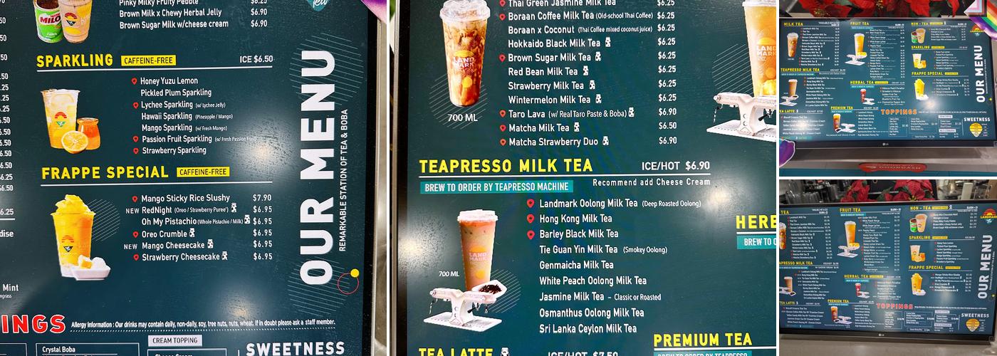 Landmark Tea Menu