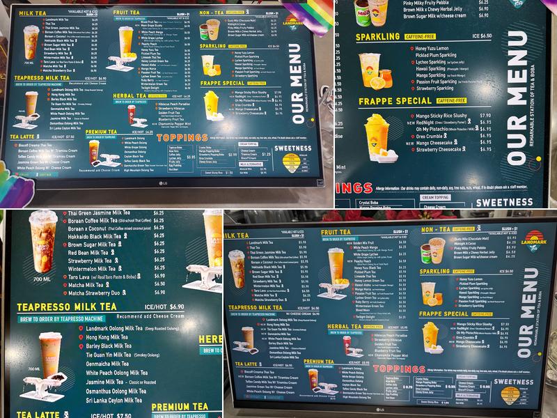 Landmark Tea Menu