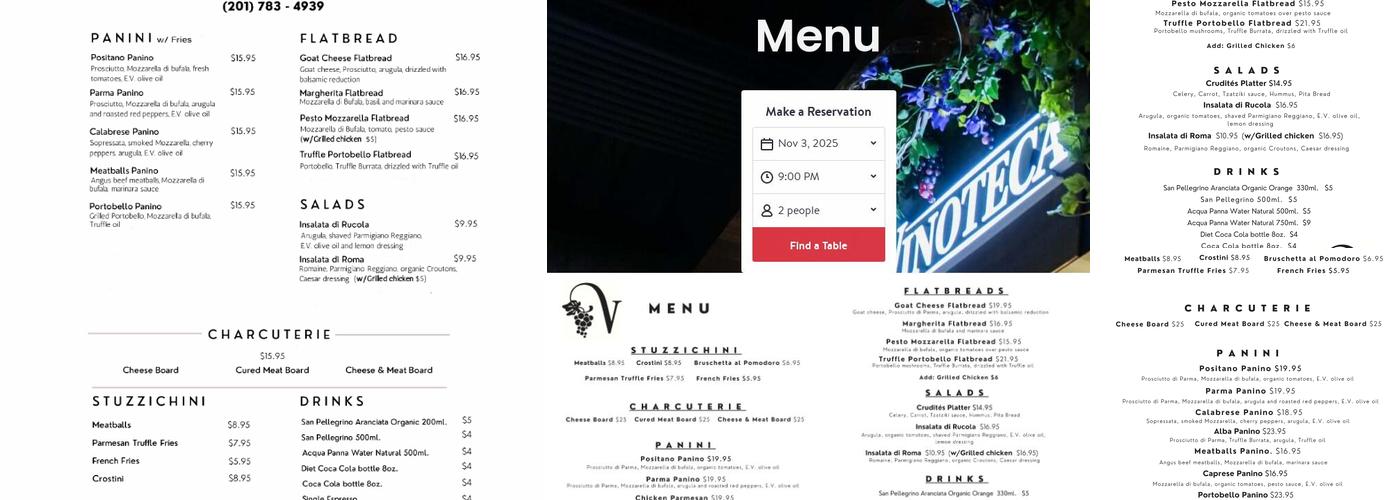 Vinoteca Menu
