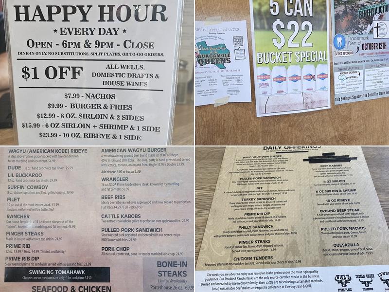 Cowboys Bar & Grill Menu