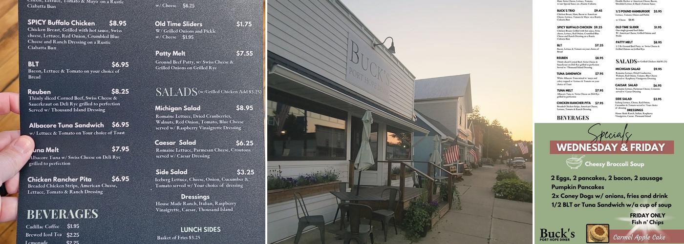 Buck's Port Hope Diner Menu