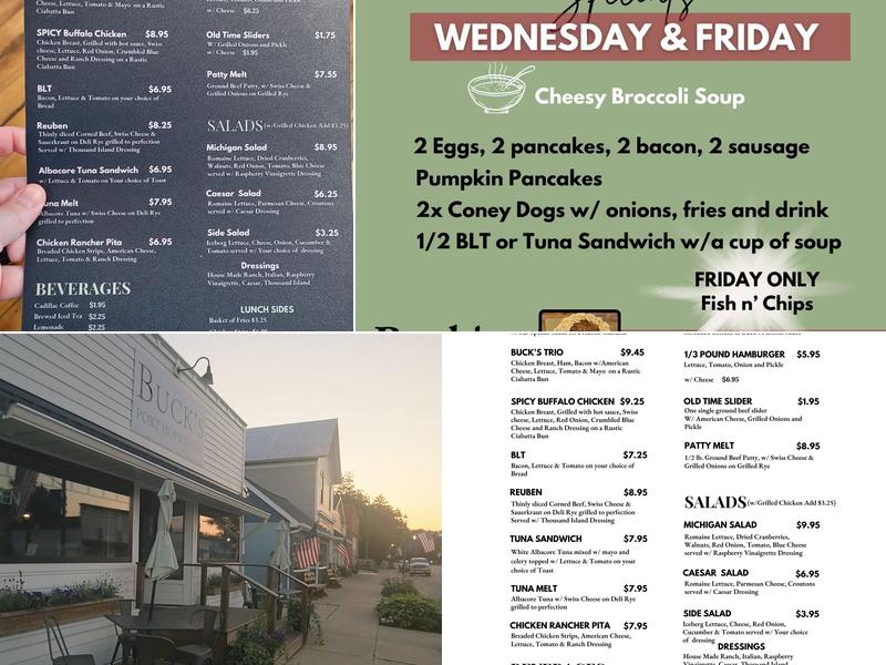 Buck's Port Hope Diner Menu