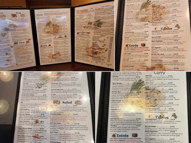 Krungthai Thai Restaurant & Sushi Bar II Menu