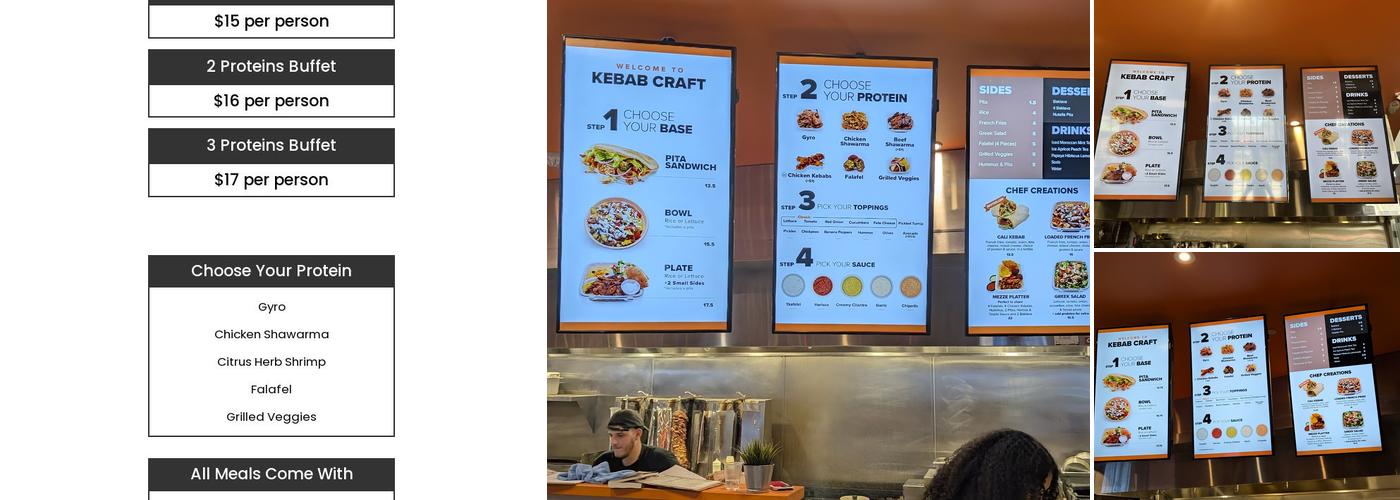 Kebab Craft Menu
