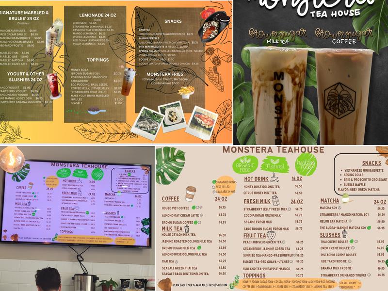 Monstera Teahouse Menu