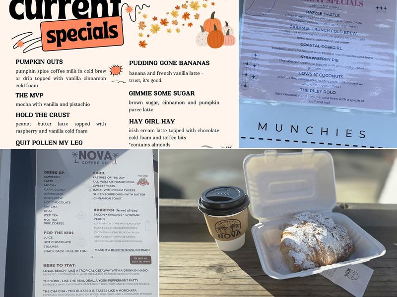 Nova Coffee Co Menu