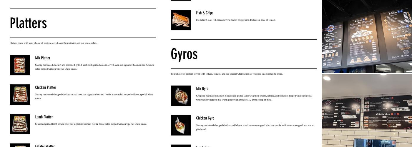 New York Chicken & Gyro Menu