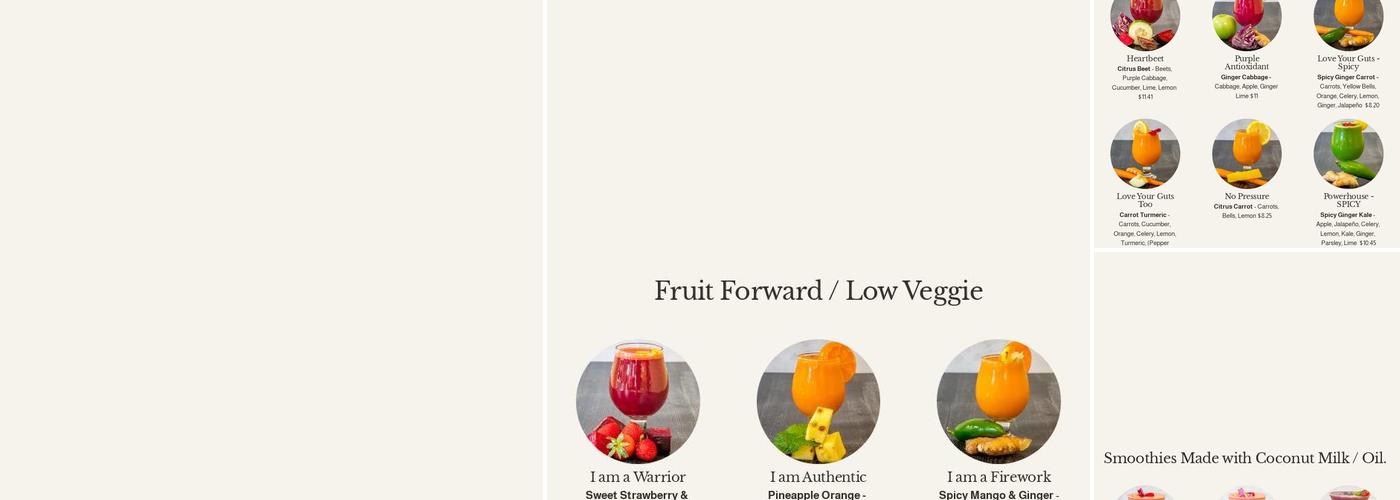 iJuice - Cold Pressed Health Bar Menu