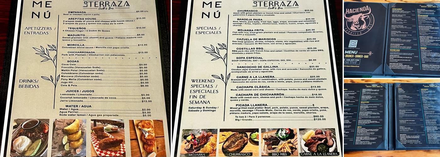 La Terraza Grill & Bar Menu