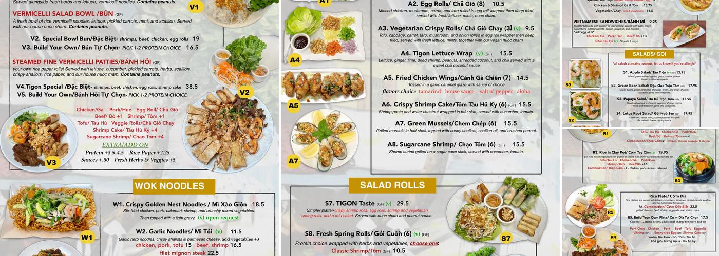 Tigon Menu
