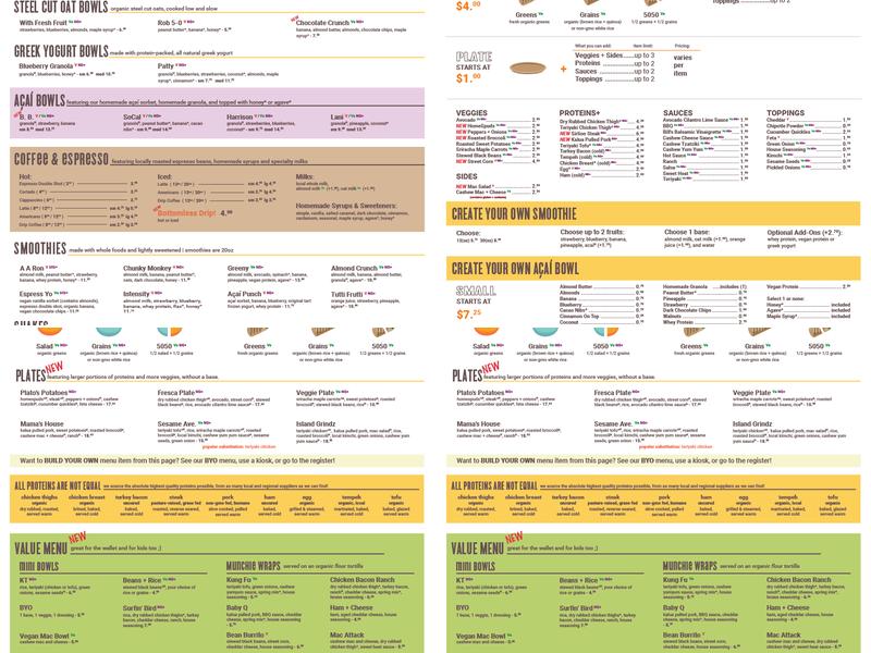 Homespun Kitchen Menu