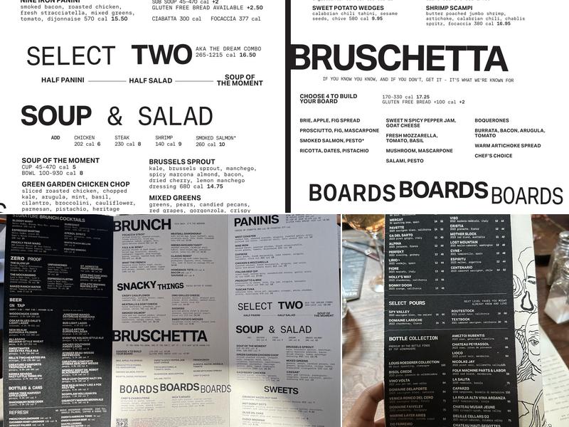 Postino Buckhead Menu