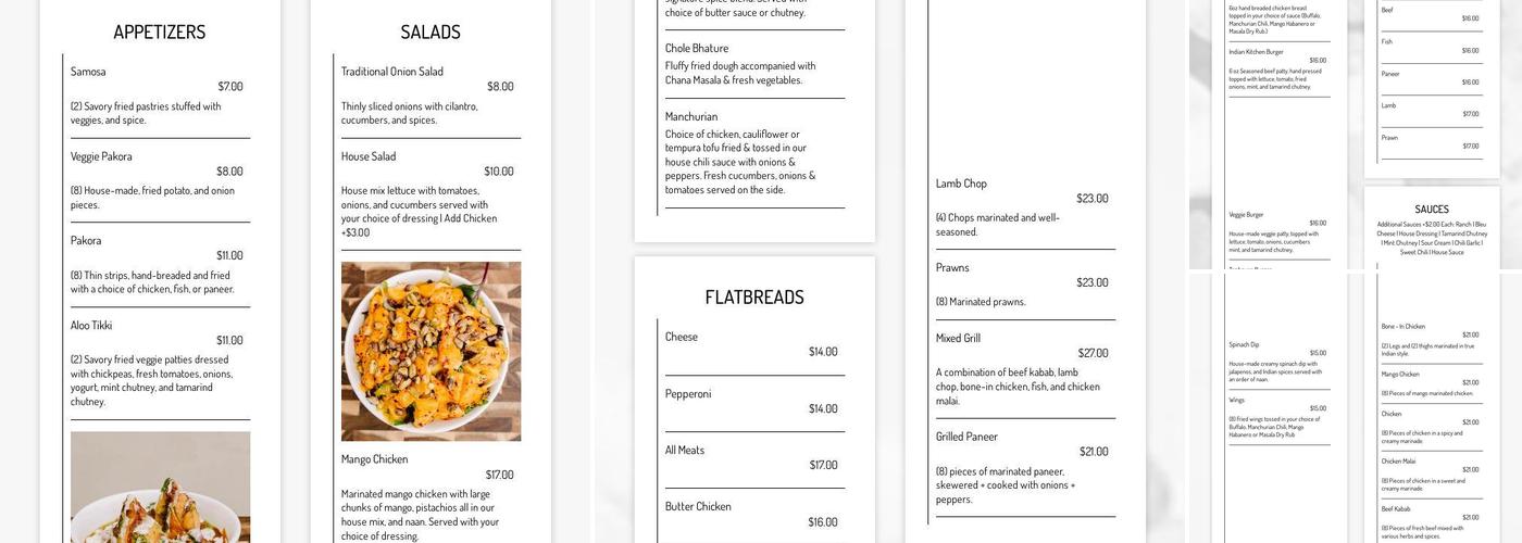 The Mango Tree - North Spokane Menu