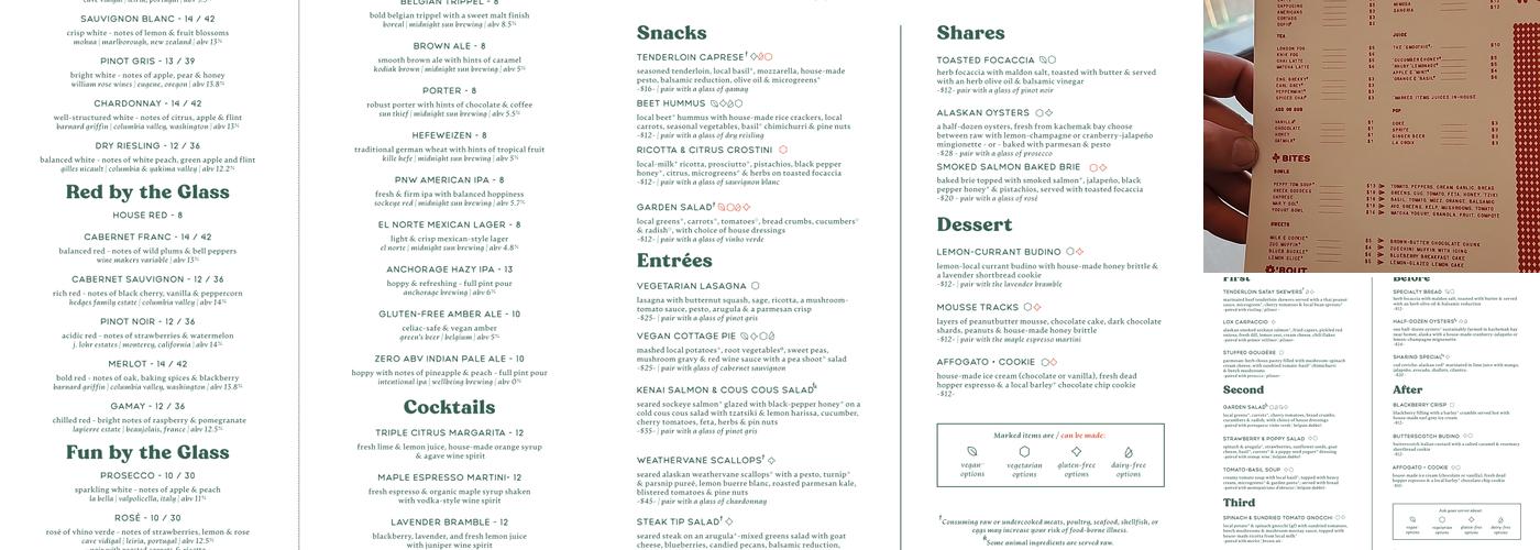 Feather & Flour Menu