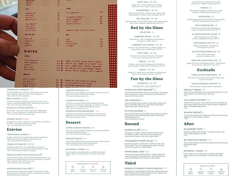 Feather & Flour Menu