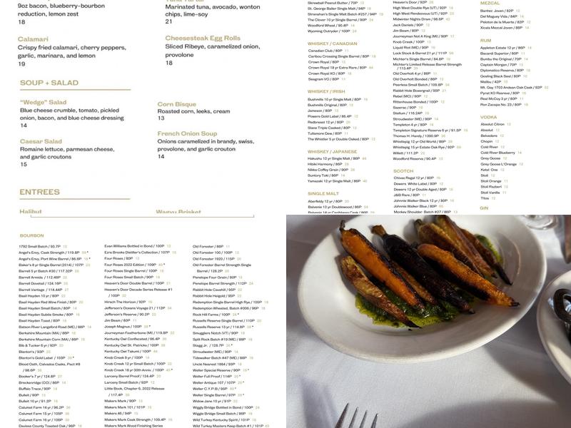 Nick's Steakhouse Menu