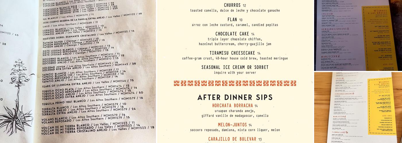 Bulevar Mexican Kitchen Menu