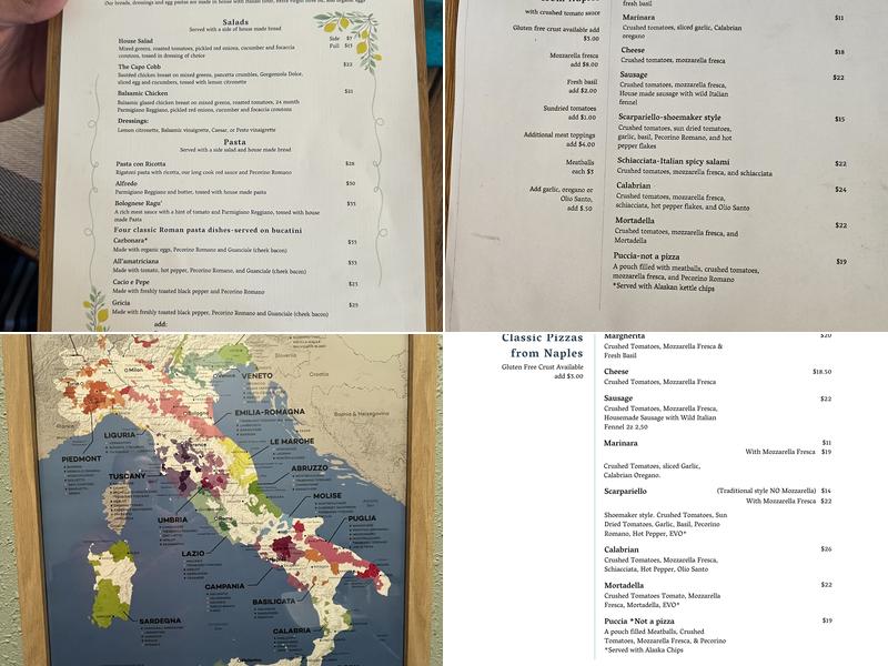 Nonna’s Osteria Menu