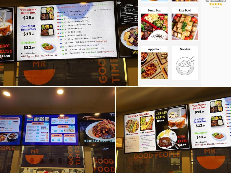 Mr. Rice Menu