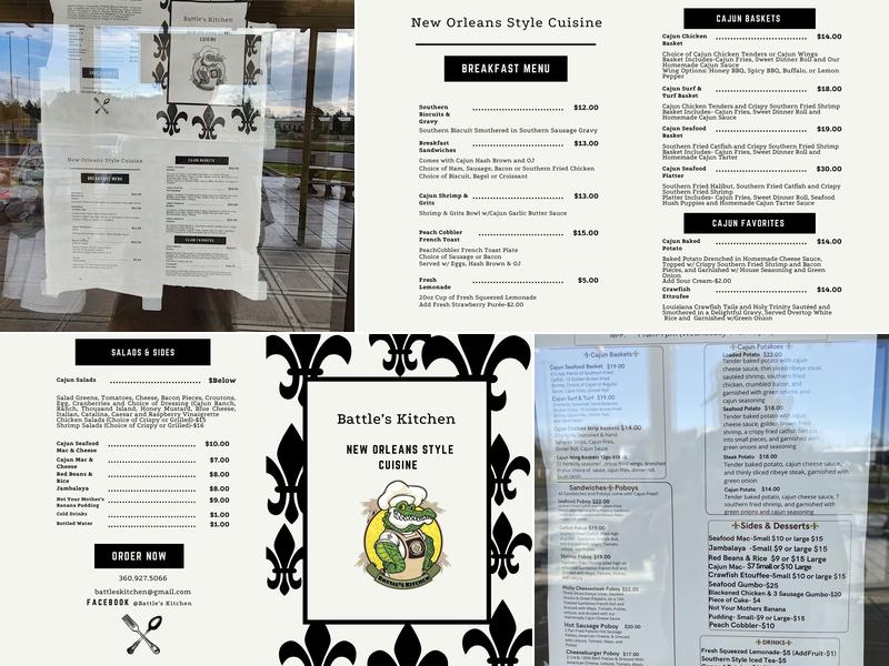 Battle's Kitchen Menu
